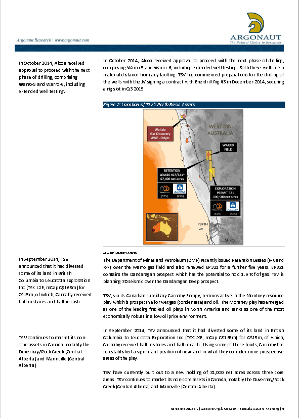 transerv warro drilling dandaragan 3